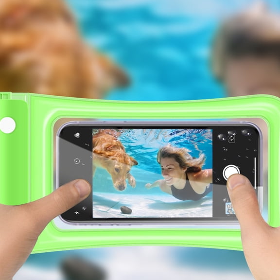 Waterproof Phone Pouch Floating Cell Phone Dry Bag IPX8 Waterproof Case with Adjustable Lanyard Touch Screen Compatible for Beach Swimming Kayaking Boating Snorkeling Travel