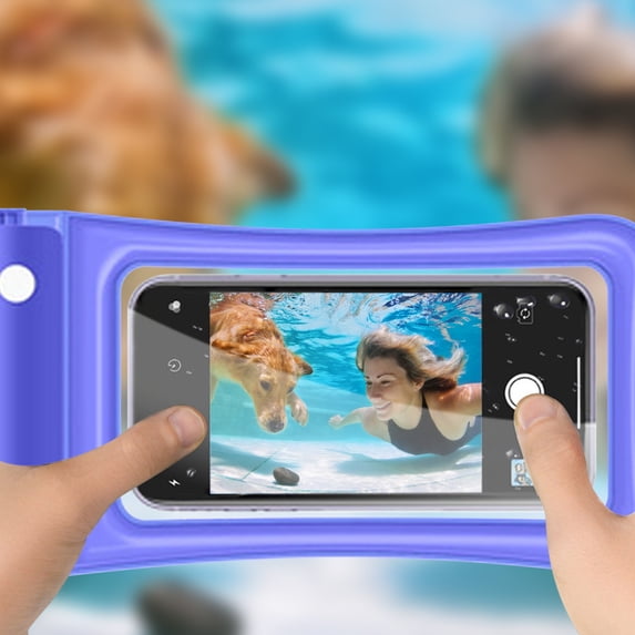 Waterproof Phone Pouch Floating Dry Bag IPX8 Touchscreen Protection Case Swimming Diving Boating 2-Pack