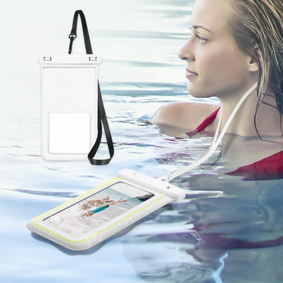 Waterproof Phone Pouch IPX8 for Swimming Snorkeling Kayaking - High Transparency PVC Dry Bag Fits iPhone Samsung Up to 6.7 with Adjustable Lanyard for Beach Fishing Water Activities