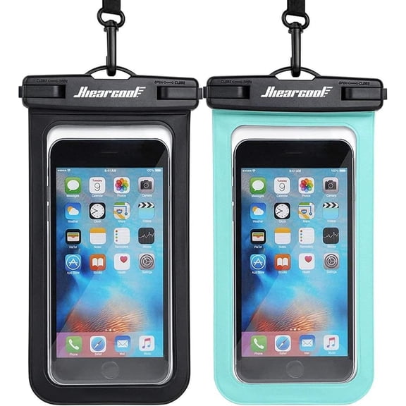 Waterproof Phone Pouch, IPX8 Waterproof Phone Case for iPhone 17/16/15/14 Pro Max, Cell Phone Dry Bag for Beach & Cruise Essentials, Touch Screen, Lanyard Included, 2 Pack (Fits Up to 8.9)