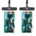 thumbnail image 1 of Waterproof Phone Pouch with Lanyard, [2 Pack] Cell Phone Underwater Dry Bag Case for iPhone 14 13 12 11 Pro Max XS XR 8 7, Samsung Galaxy S23 Ultra S22 S21+ S20 S10 A03S A14 A54 5G A32 A42 A52-Clear, 1 of 9