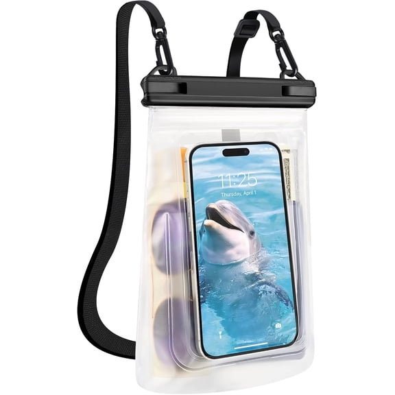 Waterproof Phone Pouch for Phone, Floating Large Capacity Dry Bag Stores Sunscreen, Sunglasses, Waterproof Bag for Beach, Swimming, Kayaking for iPhone 16 15 14 11 Pro Max & Galaxy S24 S21