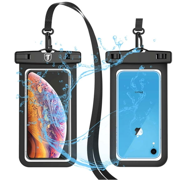 Waterproof Phone Pouch, Tekcoo 1 Pack IPX8 Transparent PVC WaterProof Cell Phone Pouch Dry Bag with Neck Strap for Apple iPhone 6, Samsung, Motorola, LG Phoenix 4, HTC, Alcatel up to 6.0" diagonal