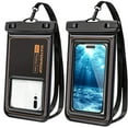 thumbnail image 1 of Waterproof Phone Pouch, Universal Fit for Swimming Snorkeling Hiking Travel, IPX8 Certified Dry Bag Case with Touchscreen Compatibility, Clear Protective Sleeve for iPhone Samsung Smartphones, 1 of 10