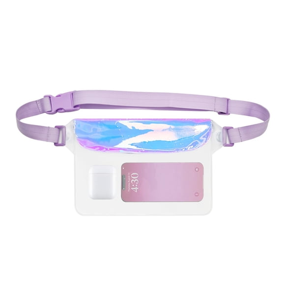 Waterproof Phone Waist Bag, Waterproof Pouch for Swimming, Kayaking, Boating, Travel, Beach, Pool, Fits Phones Up to 7 Inches, Adjustable Waist Strap