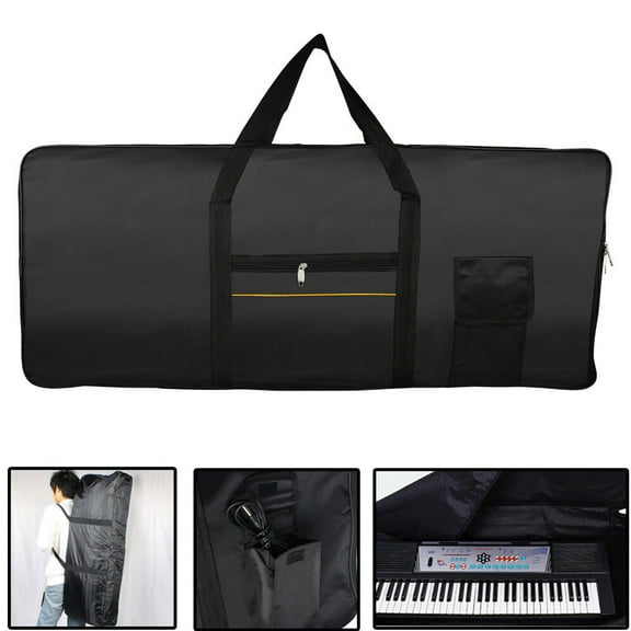 Waterproof Piano Case with Handles and Adjustable Shoulder Straps, Padded Electric Keyboard Gig Bag for 61 Key Keyboard