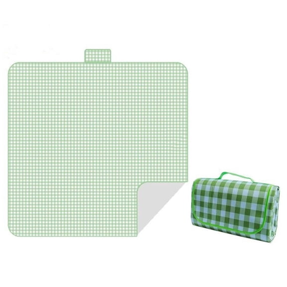 Waterproof Picnic Blanket 59x79In, Foldable Outdoor Camping Mat with Carry Handle, Sand Resistant Beach Mat for Park Travel and Camping