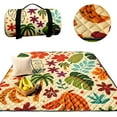 thumbnail image 1 of Waterproof Picnic Blanket 78x78 Inches Extra Large Size Multi-Color Floral Polyester Sand-Resistant Modern Camping Blanket, 1 of 9
