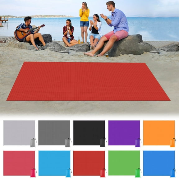 Waterproof Picnic Blanket Outdoor, Sand-free & Windproof Beach Mat, 200 X 140 Cm Large Size with Soft Surface for Family Camping, Picnics, and Beach Trips,Vsgery