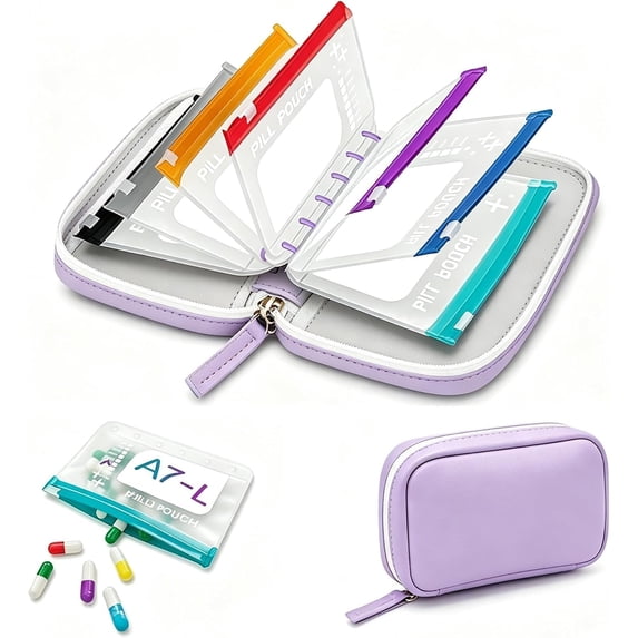 Waterproof Pill Pouch Set 14 Pack, Portable Travel Medicine Organizer
