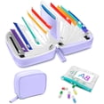 thumbnail image 1 of Waterproof Pill Pouch Set-14pcs Bags Inside,A8 Waterproof Pill Organizer Set,7 to 14 Days of Meds & Medicine Crush-Resistant Shell,Purple, 1 of 8