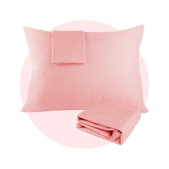 Waterproof Pillow Protector Queen Size, Super Soft Pillow Case Protector with Zipper, Breathable Pillow Cover (2 Packs, Pink)