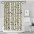 thumbnail image 1 of Waterproof Pink and White Gouache Floral Pattern Shower Curtain 72x72 Inch Boho Style Polyester Unique Shower Curtain for Bathroom Hotel Home Decor with 12 Plastic Hooks, 1 of 5
