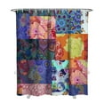 thumbnail image 1 of Waterproof Pioneer Pieced Patchwork Shower Curtain 72x84 Inch Bohemian Style Stitching Colorful Floral Polyester Unique Shower Curtain for Bathroom Hotel Home Decor with 12 Plastic Hooks, 1 of 5