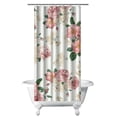 thumbnail image 1 of Waterproof Pioneer Shower Curtain 36x72 Inch Polyester Unique Colorful Floral Shower Curtain for Bathroom Hotel Home Decor with 7 Plastic Hooks, 1 of 2