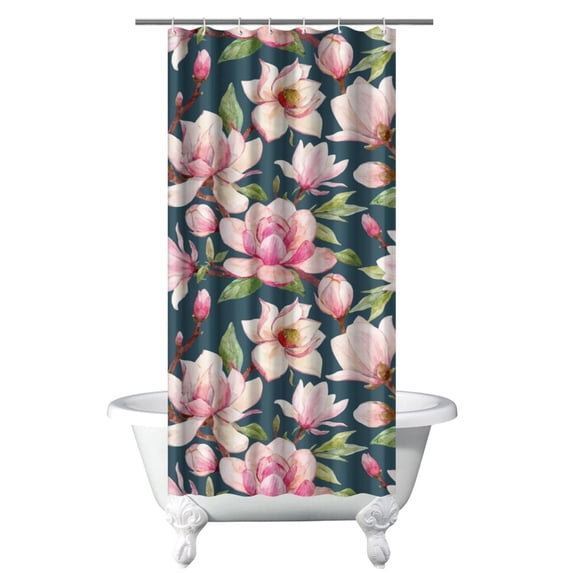 Waterproof Pioneer Shower Curtain 36x72 Inch Polyester Unique Colorful Floral Shower Curtain for Bathroom Hotel Home Decor with 7 Plastic Hooks