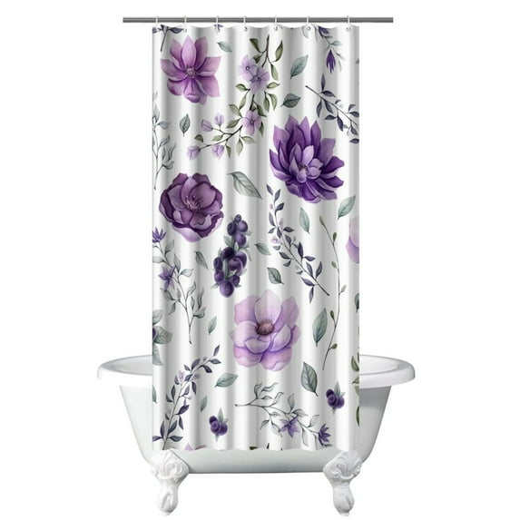 Waterproof Pioneer Shower Curtain 36x72 Inch Polyester Unique Colorful Floral Shower Curtain for Bathroom Hotel Home Decor with 7 Plastic Hooks