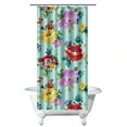 thumbnail image 1 of Waterproof Pioneer Shower Curtain 36x72 Inch Polyester Unique Colorful Floral Shower Curtain for Bathroom Hotel Home Decor with 7 Plastic Hooks, 1 of 5
