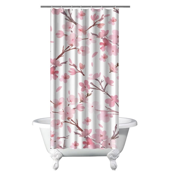 Waterproof Pioneer Shower Curtain 36x72 Inch Polyester Unique Colorful Floral Shower Curtain for Bathroom Hotel Home Decor with 7 Plastic Hooks