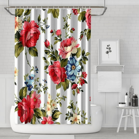 Waterproof Pioneer Shower Curtain 72x72 Inch Boho Style Polyester Unique Shower Curtain for Bathroom Hotel Home Decor with 12 Plastic Hooks