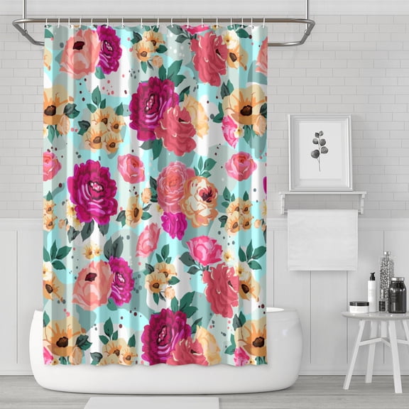 Waterproof Pioneer Shower Curtain 72x72 Inch Boho Style Polyester Unique Shower Curtain for Bathroom Hotel Home Decor with 12 Plastic Hooks