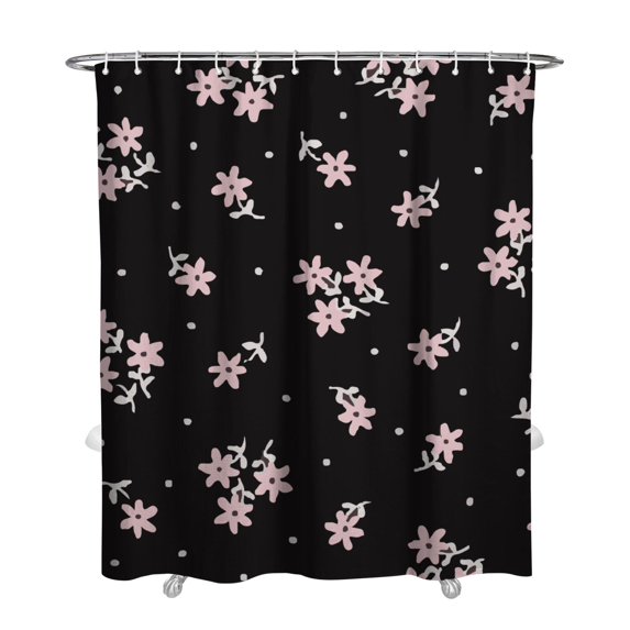 Waterproof Pioneer Shower Curtain 72x84 Inch Polyester Unique Cute Floral Shower Curtain for Bathroom Hotel Home Decor with 12 Plastic Hooks