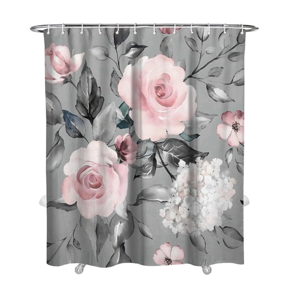 Waterproof Pioneer Shower Curtain 72x84 Inch Polyester Unique Cute Floral Shower Curtain for Bathroom Hotel Home Decor with 12 Plastic Hooks