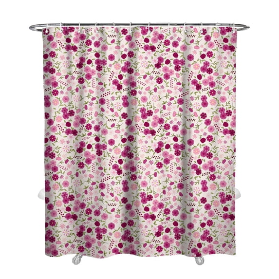 Waterproof Pioneer Shower Curtain 72x84 Inch Polyester Unique Cute Floral Shower Curtain for Bathroom Hotel Home Decor with 12 Plastic Hooks