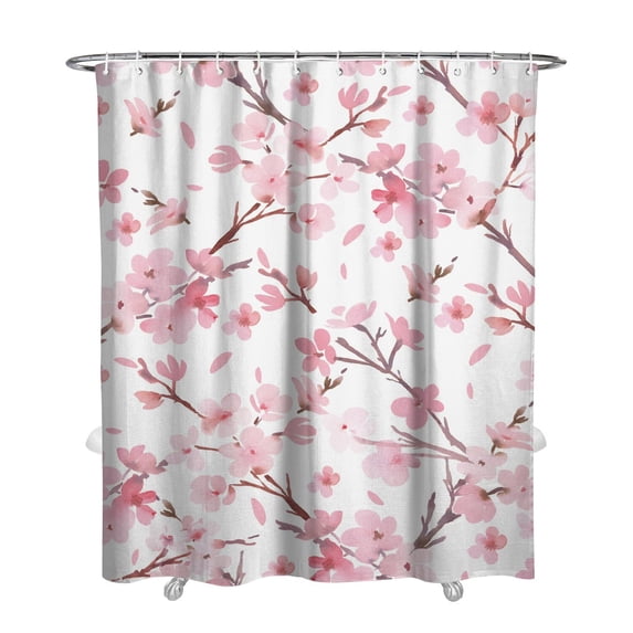 Waterproof Pioneer Shower Curtain 72x84 Inch Polyester Unique Cute Floral Shower Curtain for Bathroom Hotel Home Decor with 12 Plastic Hooks