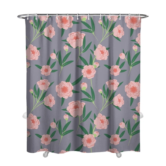 Waterproof Pioneer Shower Curtain 72x84 Inch Polyester Unique Cute Floral Shower Curtain for Bathroom Hotel Home Decor with 12 Plastic Hooks