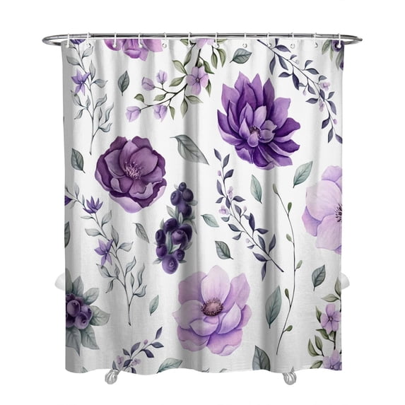 Waterproof Pioneer Shower Curtain 72x84 Inch Polyester Unique Cute Floral Shower Curtain for Bathroom Hotel Home Decor with 12 Plastic Hooks