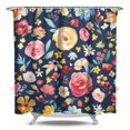 thumbnail image 1 of Waterproof Pioneer Shower Curtain 84x72 Inch Polyester Unique Colorful Floral Shower Curtain for Bathroom Hotel Home Decor with 12 Plastic Hooks, 1 of 5