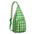 thumbnail image 1 of Waterproof Plaid Hiking Sling Backpack for Women – Lightweight Buffalo Checkered Crossbody Bag with Adjustable Strap, Vintage Chest Bag for Travel, Outdoor & Everyday Use, 1 of 4