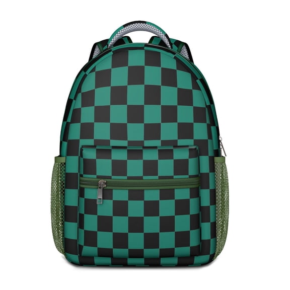 Waterproof Plaid School Backpack with Padded Straps - Ergonomic Student Backpack for Teens & College Students