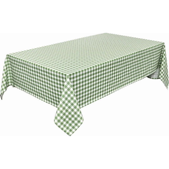 Waterproof Plaid Tablecloth Fabric - Square 58x58 Inch Classic Gingham Checker Table Cloth for Indoor/Outdoor Use - Buffalo Table Cover for Picnics, BBQs, and Parties