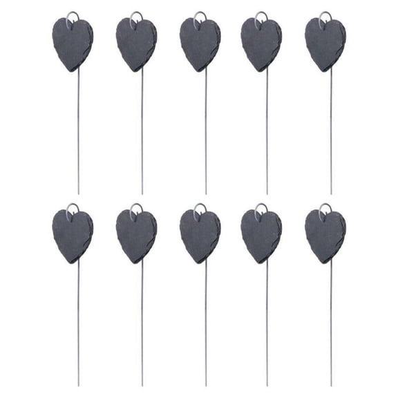 Waterproof Plant Labels Makers Labels Natural Style Gift Slate 10Pcs Slate Plant Labels Slate Hanging Tags for Outdoor Outside
