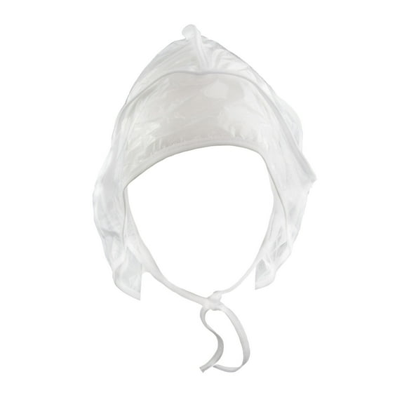 Waterproof Plastic Foldable Travel Rain Bonnet Hat with Ties One Size, 2 Pack