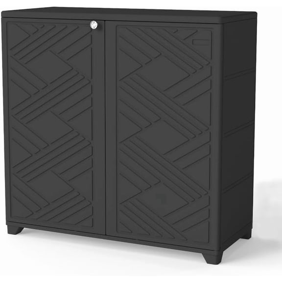 Waterproof Plastic Storage Shed Multi Purpose Outdoor Cabinet for Towels Grill Supplies Backyard Garden Use