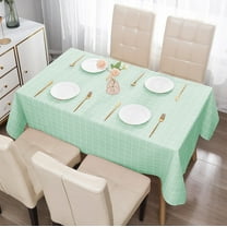 Waterproof Plastic Tablecloth Checkered Picnic Table Cover Wipeable Oil Resistant - for Indoor Outdoor Picnic Party Use Large Size Protection(Blue)