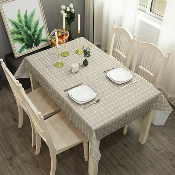 Waterproof Plastic Tablecloth for Dining and Outdoor Events, Stain-resistant Checkered Tablecloth for Picnics, Easy-to-clean Table Cover for Camping and Banquet Use
