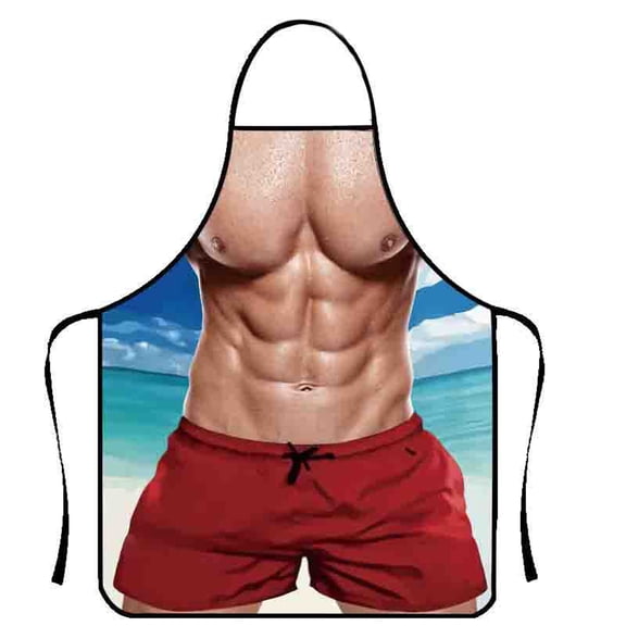 Waterproof Polyester BBQ Apron with Adjustable Straps for Humorous Men at Camping Cookouts