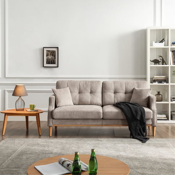 Waterproof Polyester Fabric 3-seater Sofa / Dustproof and Comfortable Seating for Daily Use