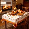 thumbnail image 1 of Waterproof Polyester Maple Leaf Tablecloth,108*54in,Warm Fall Harvest Themed Dining Table Cover, Stain Resistant Decor for Thanksgiving Family Dinner Party Indoor Home Layout, 1 of 7