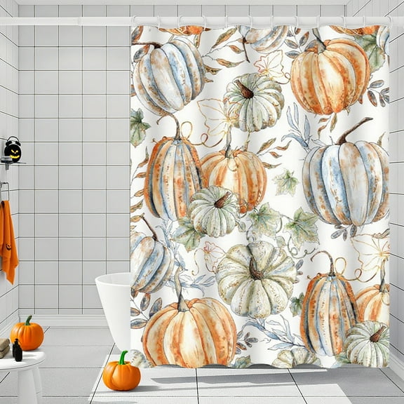 Waterproof Polyester Shower Curtain Set with Hooks Bathroom Decor - Thickened Material Punch-Free Installation Hotel Home Use(D)