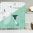 thumbnail image 1 of Waterproof Polyester fabric 3D Bath curtain Geometric figure for Bathroom curtain Shower curtain Long 180*200cm, 1 of 5