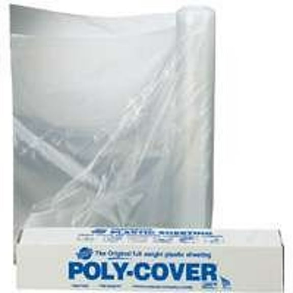 Waterproof Polyfilm, 4 mil T, 3' W x 200' L, Clear, Plastic Warp Brothers 4X3CC