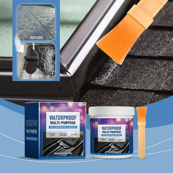 Waterproof Polyurethane Coating for Concrete Wood & Metal, Flexible Anti-Crack Sealant, Indoor & Outdoor Use, 150ml Bottle