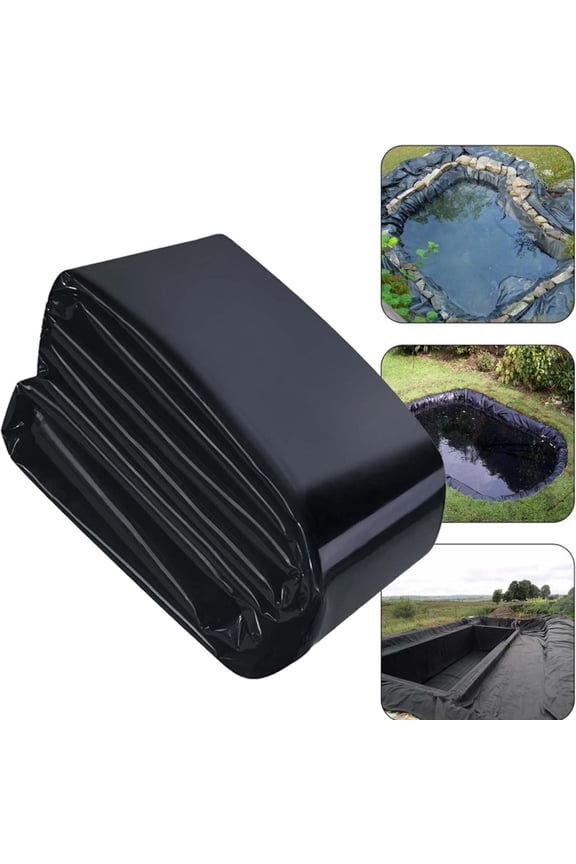 Waterproof Pond Cover,PVC Pond Tarpaulin, 2.2M Heavy Duty Black Pond Tarpaulin,Flexible Durable Preformed Pond Liner for Fish Pond Waterfall Garden Fountains, Waterfalls Gardens