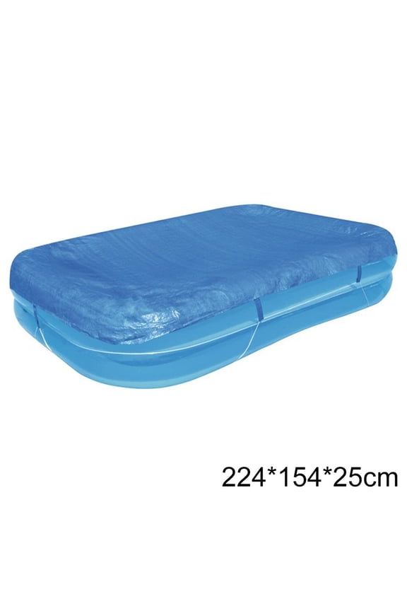 Waterproof Pool Cover, PE Tarpaulin Swimming Pool Protector, Dust & Debris Shield, 4 Sizes, Easy Install, Multi-Use Outdoor Cover