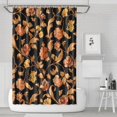 thumbnail image 1 of Waterproof Popular Chinese Golden Flowers Shower Curtain 72x72 Inch Boho Style Polyester Unique Shower Curtain for Bathroom Hotel Home Decor with 12 Plastic Hooks, 1 of 5